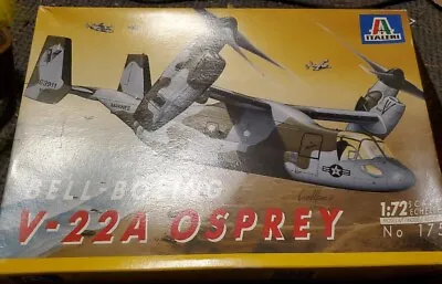 $10 • Buy Italeri Bell-Boeing V-22A Osprey Model Airplane Aircraft Kit 1:72 Scale No 175
