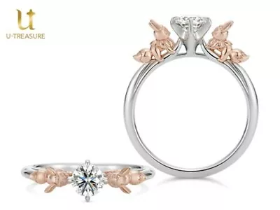 Pocket Monster Pokemon Eevee Solitaire Ring Silver 18K Pink Gold U-Treasure • $755.70