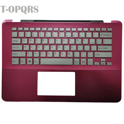 $38.05 • Buy New For Sony Vaio SVF14A SVF14A1C5E Palmrest & US Keyboard Pink Backlit