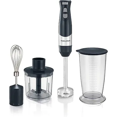 Morphy Richards Total Control Hand Blender With Beaker Chopper And Whisk- Grey • £31.99