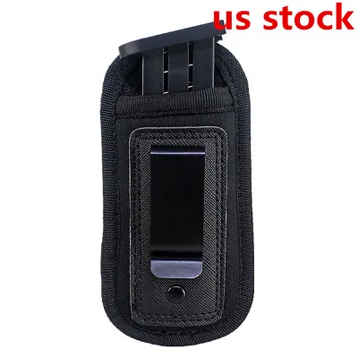 Concealed Carry Tactical Single Magazine Pouch Mag Holder IWB Belt Clip Holster • $10.98
