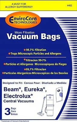 Eureka Beam And Electrolux Central Micro Bags • $9.99