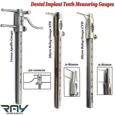 Dental Implant Teeth Size Measure Micro Boley Gauge Restorative VDO Ruler Gauges • $99.99