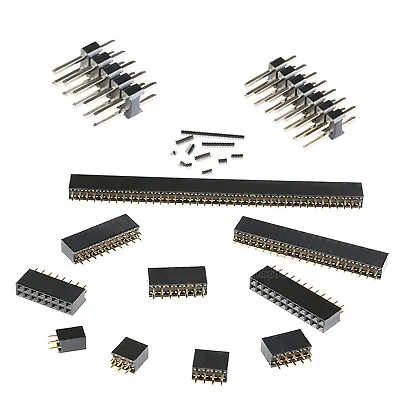Pin PCB Male Female Header Connector 2.54mm Pitch Double Row Arduino Breadboard • $3.25