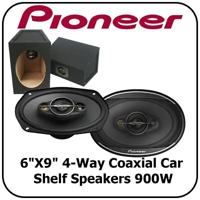 Pioneer TS-A6961F  6  X 9  4-Way Car Speakers With 6 X 9 Box Enclosures 900W BN • £94.95