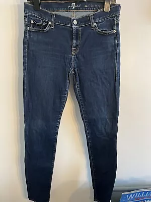 7 For All Mankind The Skinny Jeans 30W 32L Blue • £25