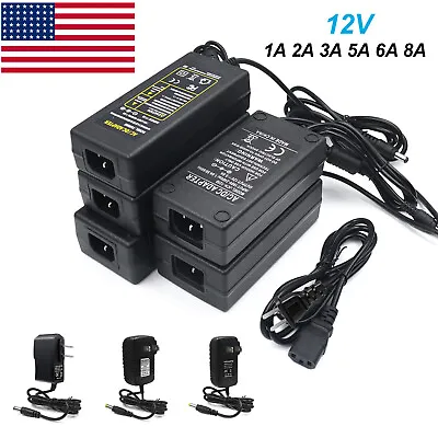 12V 1A 2A 3A 5A 6A 8A 10A Power Supply AC To DC Adapter For 5050 LED STRIP LIGHT • $9.99