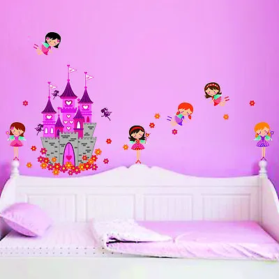 £7.95 • Buy Walplus Wall Sticker Decal Angel Castle Wall Decals Bedroom Home Decorations