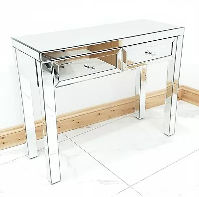 Dressing Table Vanity Table Mirrored Glass Console Desk Vanity Station HD • £174.99