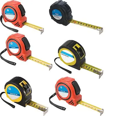 Retractable Metal Tape Measure Powergriplock Metric Imperial Measuring 5-10m • £8.92