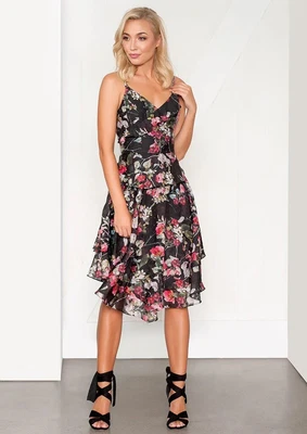 $3.50 • Buy Very Very Dress 10 Floral Party Cocktail