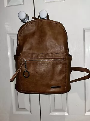Vanchi Manhattan 2-Way Backpack Nappy Bag Vegan Leather Original Tan • $65