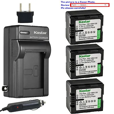 Kastar Battery AC Travel Charger For Panasonic VW-VBN070 VW-VBN130  VW-VBN260 • $6.99