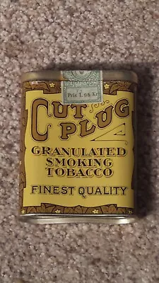 Cut Plug Pocket Tobacco Tin ~NEAR MINT~ • $800