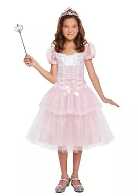 Princess Dress Girls Pretty Pink  Fancy Dress Fairy Tale Book Day Kids Costume • £2.92