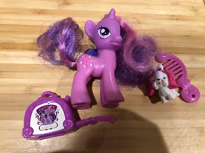 Rare My Little Pony Figure - Traveling Twilight Sparkle With Suitcase Dog 2012 • £16.50