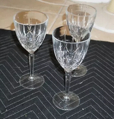 $9.99 • Buy WATERFORD CRYSTAL MARQUIS BROOKSIDE PLAIN BASE 3X  Wine Water GOBLETS GLASSES