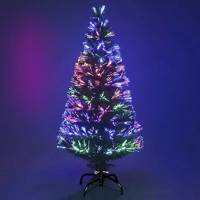 £25.99 • Buy Pre-Lit Christmas Tree Fiber Optic Pine LED Lights Xmas Home Decor Star 3-6FT UK
