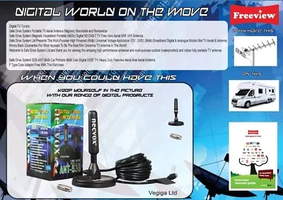 £37.60 • Buy Necvox Antenna Digital Freeview TV Aerial Caravan Boat Car Camping Motorhome RV