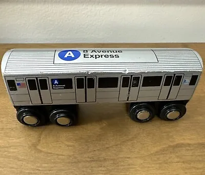 Munipals  A  Train Wooden NYC MTA Subway Car Toy 8 Avenue Express • $15.49