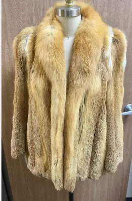 Vintage Natural Red Fox Fur Coat Made In Korea • $340