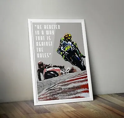 Valentino Rossi Marc Marquez Poster Print. MotoGP Motorsport A4 A3 A2 Wall Art • $31.08