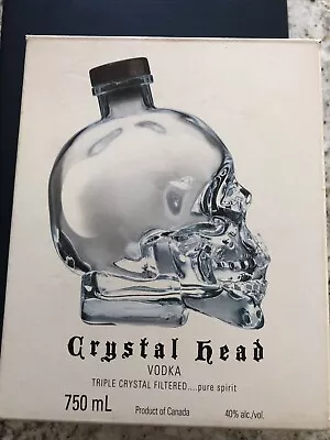 Crystal Head Skull Vodka Bottle  EMPTY 750 ML Original Stopper W Box • $18