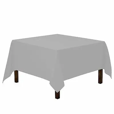 Square Polyester Tablecloth 62x62'' Wedding Banquet Polyester Table Cover 1-24pc • $99