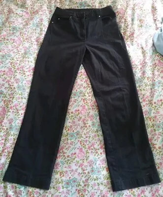 DASH Classic  Womens Black Denim Cotton Stretch Jeans Size 10. 27  Leg Short • £10