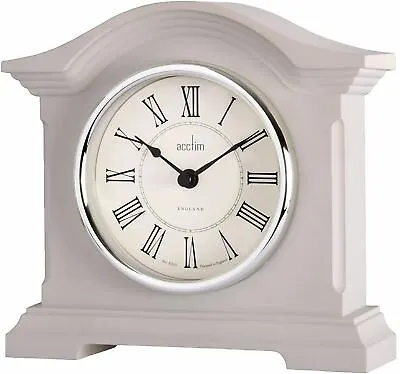 Acctim Taupe Mantel Fireplace Side Table Decorative Clock Quartz Movement  • £23.99