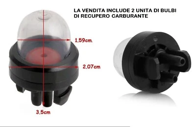 2 Pompette Primer Benzina Universali – Per Motosega, Decespugliatore, Tagliasiepe – Nuove