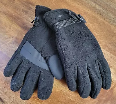 Eddie Bauer Black Fleece Mens Gloves Size Medium/M • $14.99