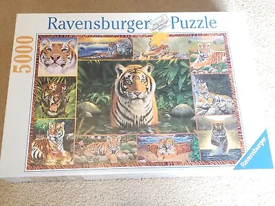 Rare Sealed! Ravensburger 5000 Piece  TIGER  Jigsaw Puzzle 2007 OOP Ships Free! • $109.99