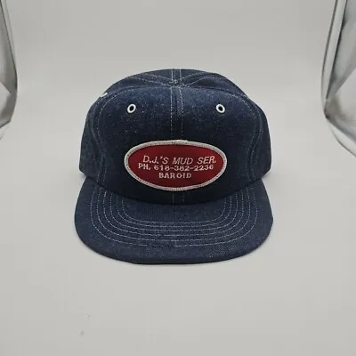 Vintage Denim Company Logo Snapback Hat • $12
