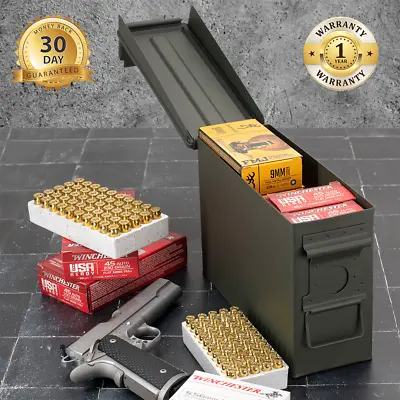 30 Cal Metal Ammo Can – Military Steel Box Shotgun Rifle Nerf Gun Ammo Storage • $999