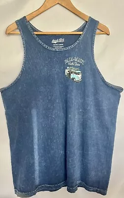 Paia Maui Hawaii Yesterdays Sturdy Built Mens XL Blue Tank Top VW Bus Travel EUC • $11.50