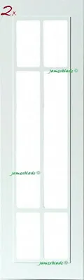 2x IKEA KROKTORP 30 X 100cm Glass Door Fronts Kitchen Cabinet ~ White • £279.89