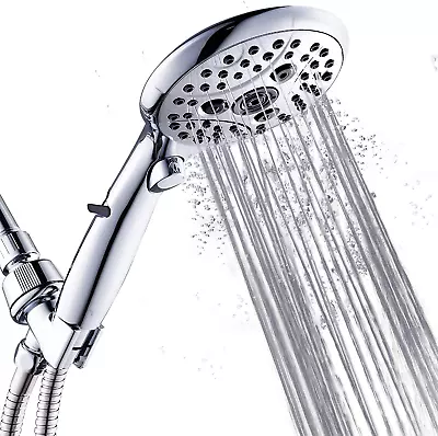 Bathroom Handheld Shower Head With On Off Switch 6 Spray Setting Removable New • $42.47