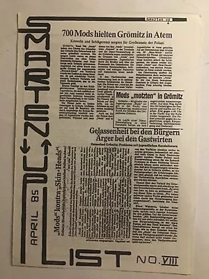 Smarten Up List Newsletter April 1985 Indie Mod 60‘s Garage Punk • £0.85