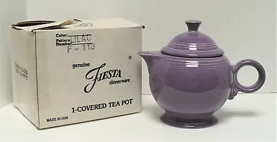 FIESTA LILAC LARGE TEA POT W/Factory Box  New 1995 Original Stock  FREE SHIPPING • $195