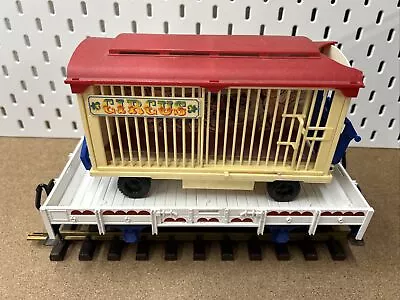 Lgb G Scale 4038 Circus Flat Car And Wheeled Animal Wagon Train Car • $17.99