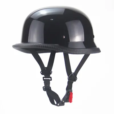 DOT German Style Motorcycle Half Helmet Scooter Chopper Skull Cap M/L/XL/2XL • $76.89