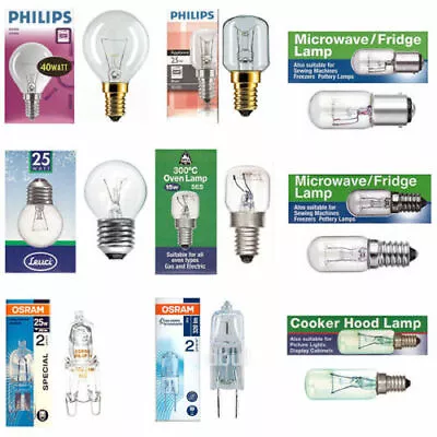 £11.95 • Buy Branded Appliance Light Bulb Lamp For Oven, Microwave, Fridge & Cooker Hood