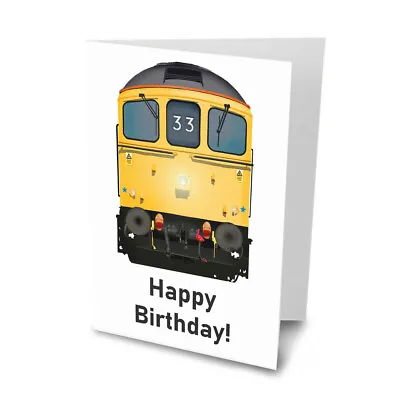 Personalised Class 33 Crompton Train Railway Enthusiast Greetings Card • £3.89