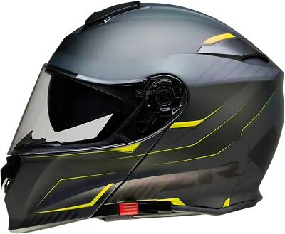 Z1R Scythe Black Hi-Viz Modular Fullface Motorcycle Riding Street Racing Helmet • $159.95