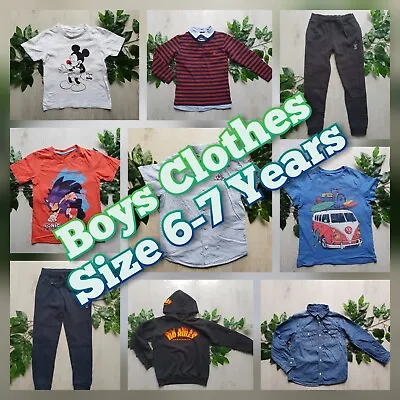 Boys Clothes Build Make Your Own Bundle Job Lot Size 6-7 Years Jeans T-Shirt • £3.89