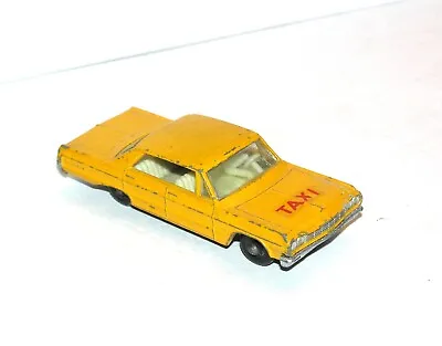 Vintage Lesney Matchbox #20 Chevy Impala Taxi **YELLOW LIGHT SPECIAL** • $3.50