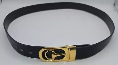 Vintage Gucci Leather Belt Reversible Horsebit Buckle Made In Italy 24-28 Womens • $120