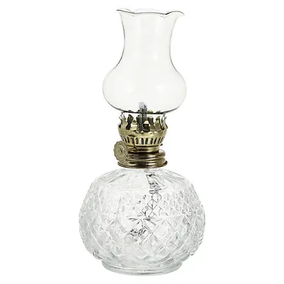 1set Glass Kerosene Lamp Large Glass Kerosene Oil Lamps Mood Light Kerosene Lam • £15.56