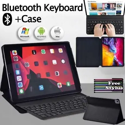 Leather Stand Cover Case+Bluetooth Keyboard For Apple IPad 23456789/Mini/Air/Pro • £13.94